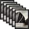WallsThatSpeak Vertically or Horizontally Hanging Black Picture Frame, 6ct.